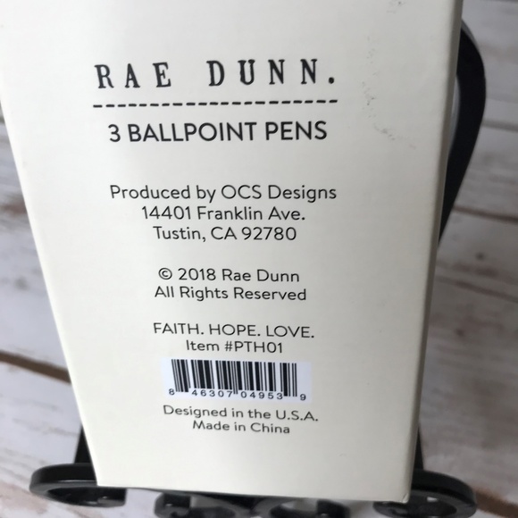 Rae Dunn Faith Hope Love Ballpoint Pen Set - Picture 4 of 4
